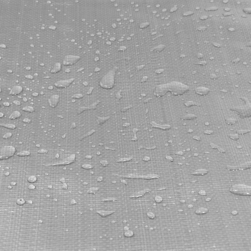 Silver XL-Grade Tarpaulin 4m x 8m Waterproof Tarpaulin Cover Reinforced Eyelets