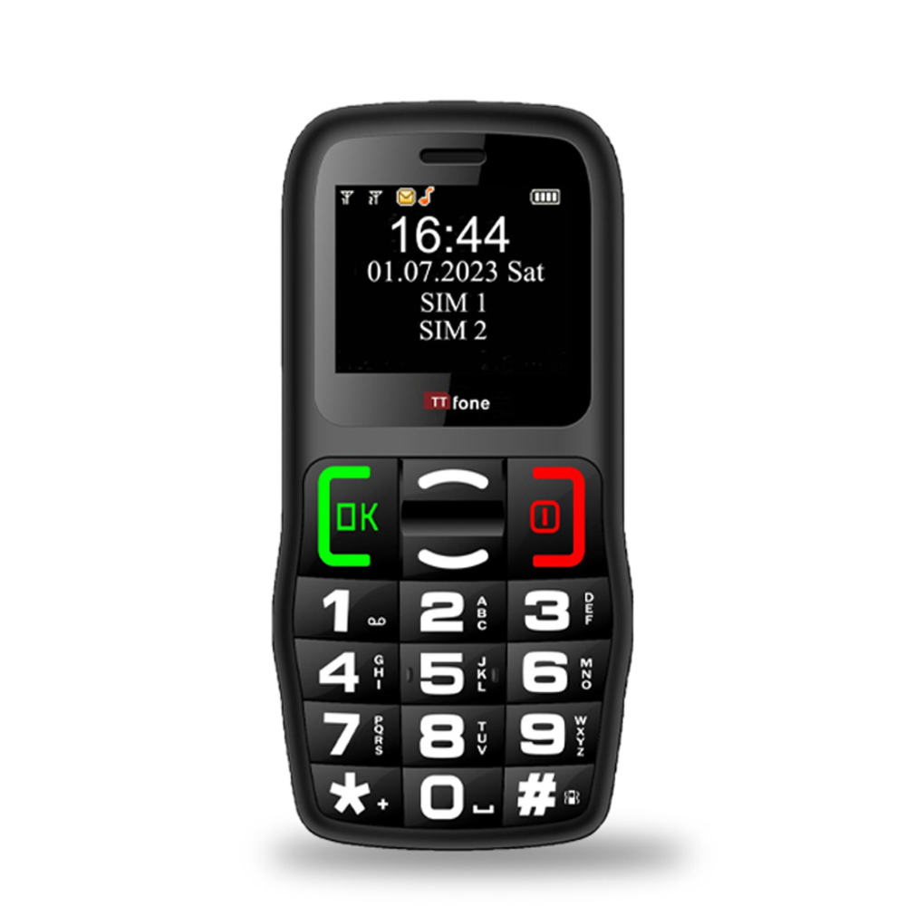 Returned Resale - TTfone TT220 Big Button Mobile with USB Cable, EE Pay As You Go
