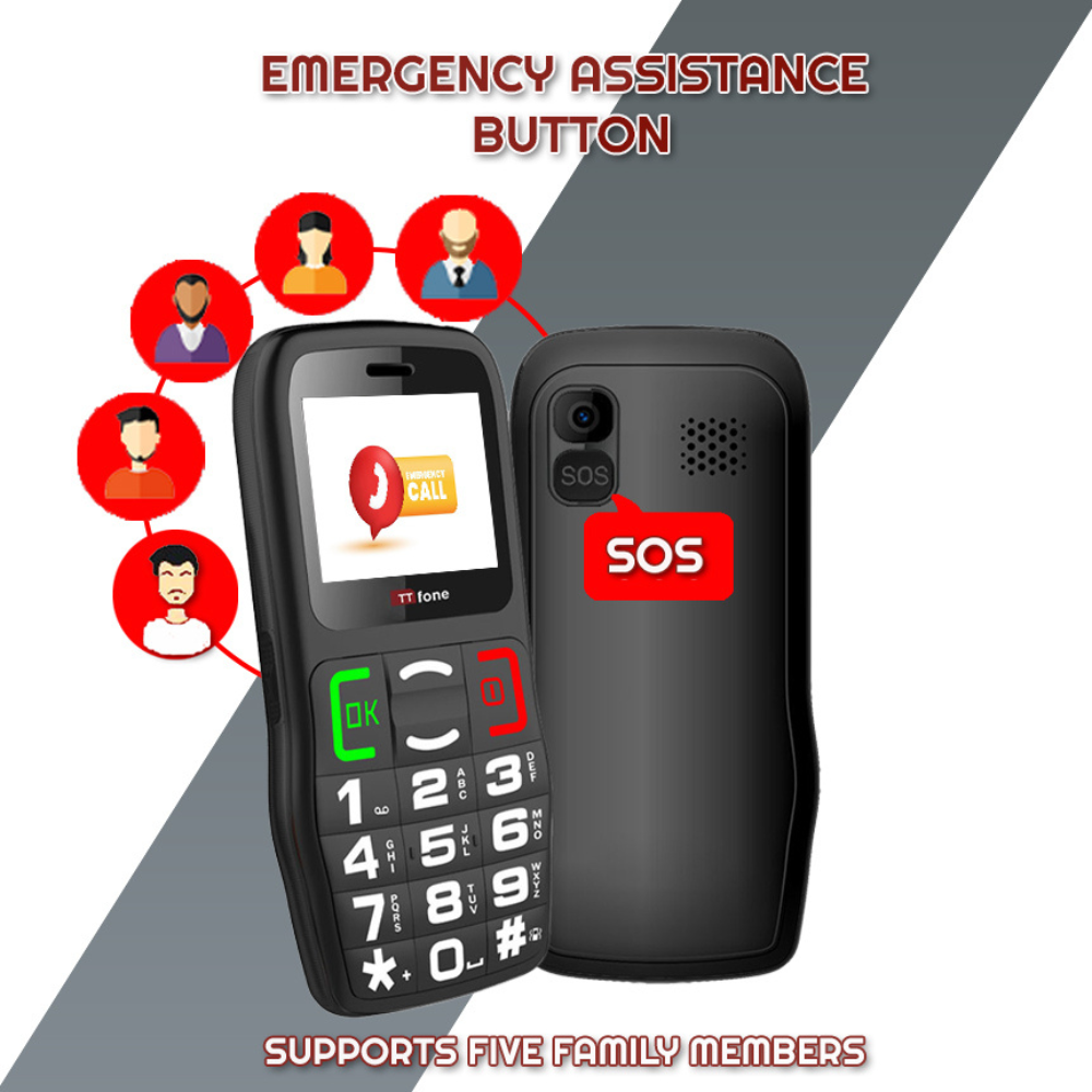 Returned Resale - TTfone TT220 Big Button Mobile with USB Cable, EE Pay As You Go