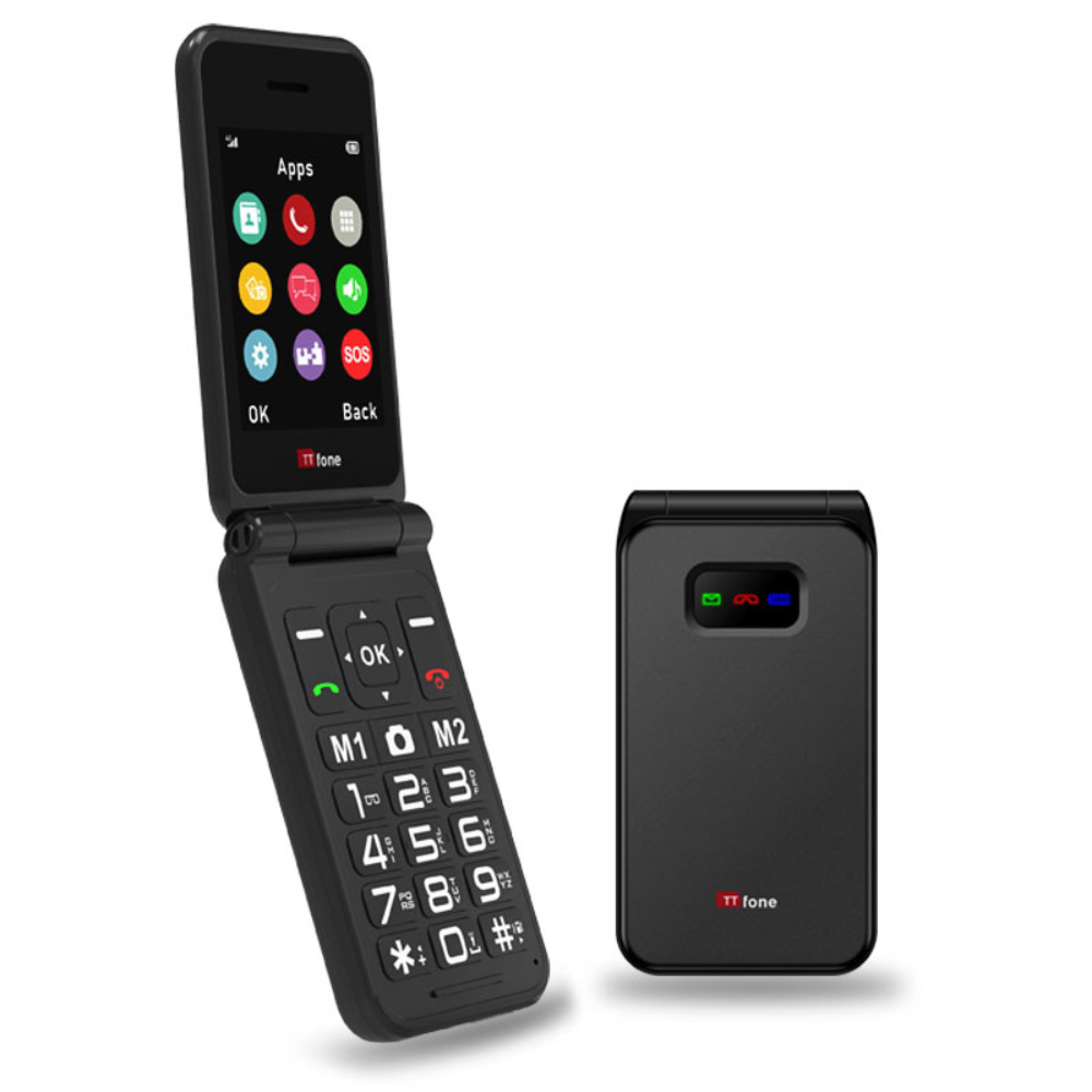 Returned Resale - TTfone TT760 4G Black with USB Cable, Vodafone SIM